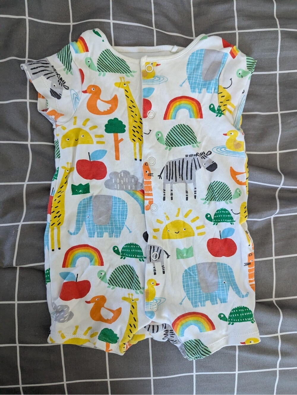 Next rainbow animals romper